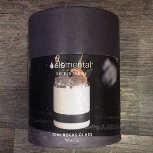 Elemental Subaru 10 oz white stainless steel tumbler with ceramic lid